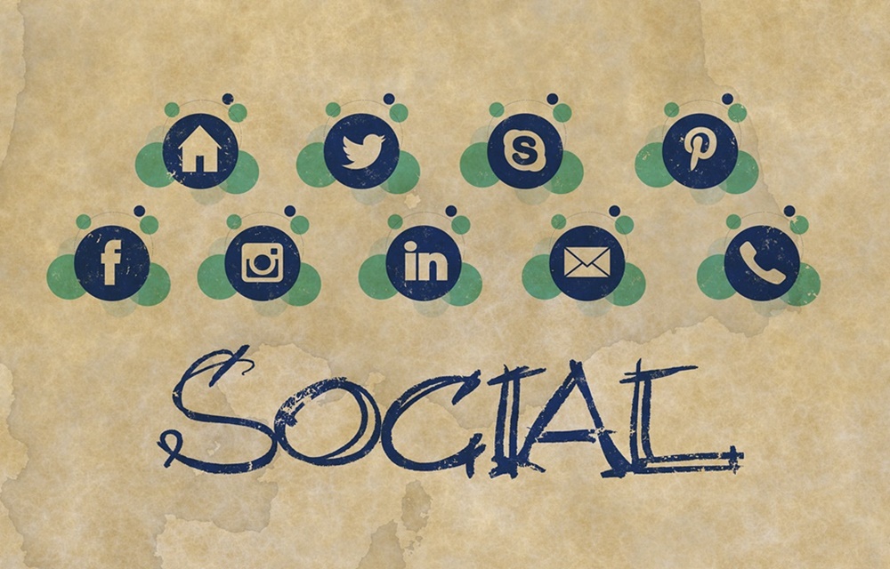 ícones de diferentes redes sociais