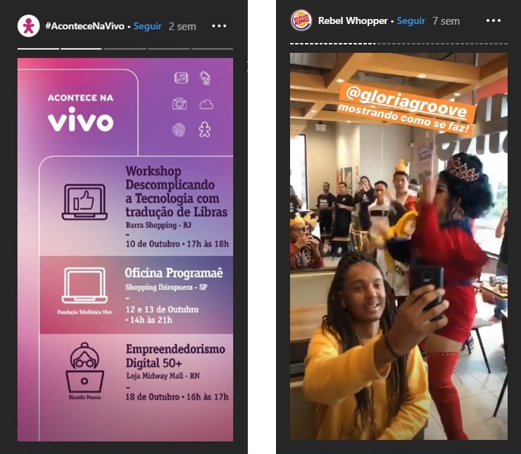 print de stories do Instagram
