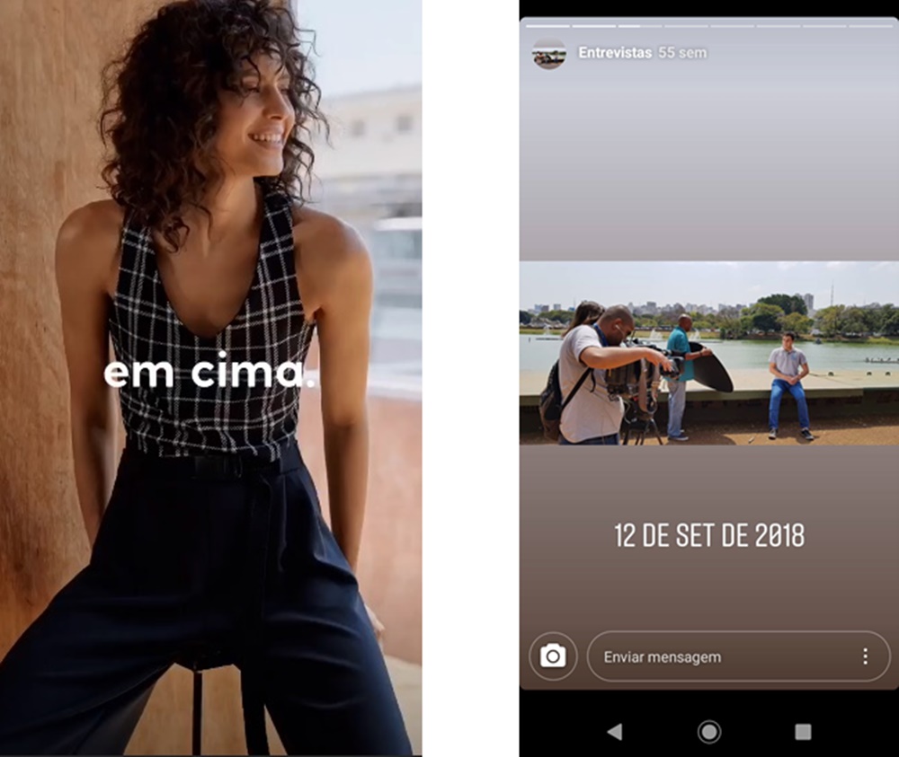 prints de stories do Instagram