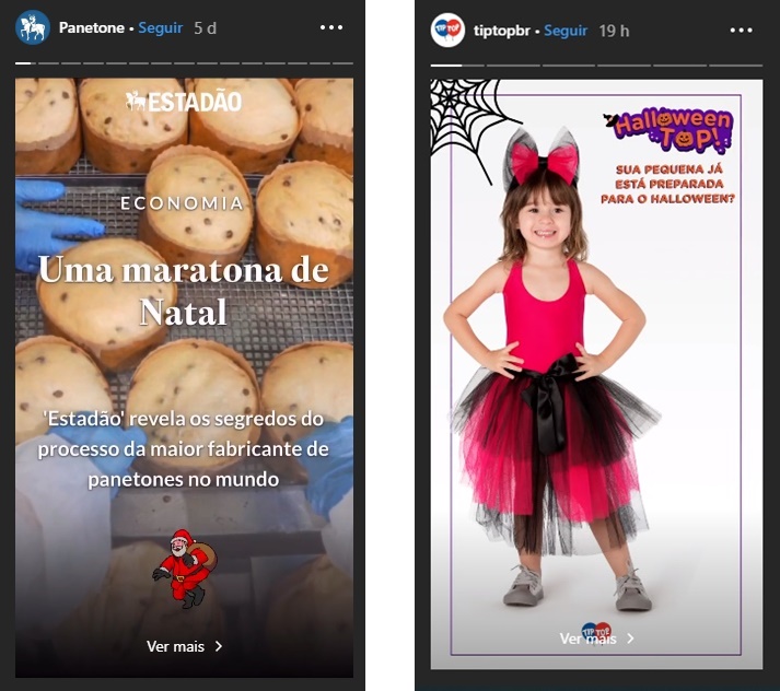 prints de stories do Instagram