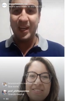 print da tela de um computador durante uma live