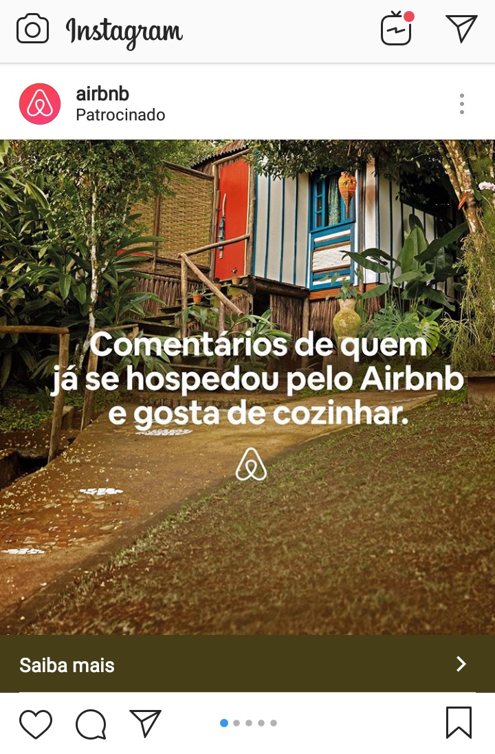 exemplo de native ads no Instagram